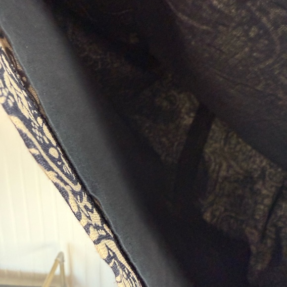 Skies Are Blue Dress Size Medium Navy and White Linen and Cotton - Picture 5 of 8